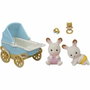 Sylvanian Families Les jumeaux Lapin Chocolat et poussette double