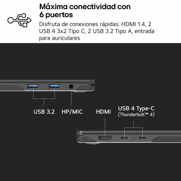 Ordinateur Portable LG 14Z90RU-G.AA55B 35" Espagnol Qwerty i5-1334U 16 GB RAM 512 GB SSD