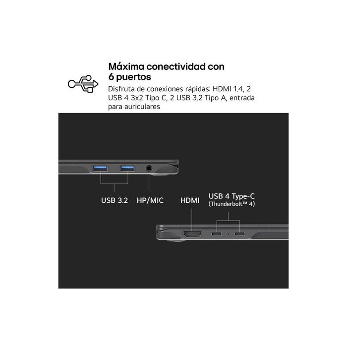 Ordinateur Portable LG 14Z90RU-G.AA55B 35" Espagnol Qwerty i5-1334U 16 GB RAM 512 GB SSD