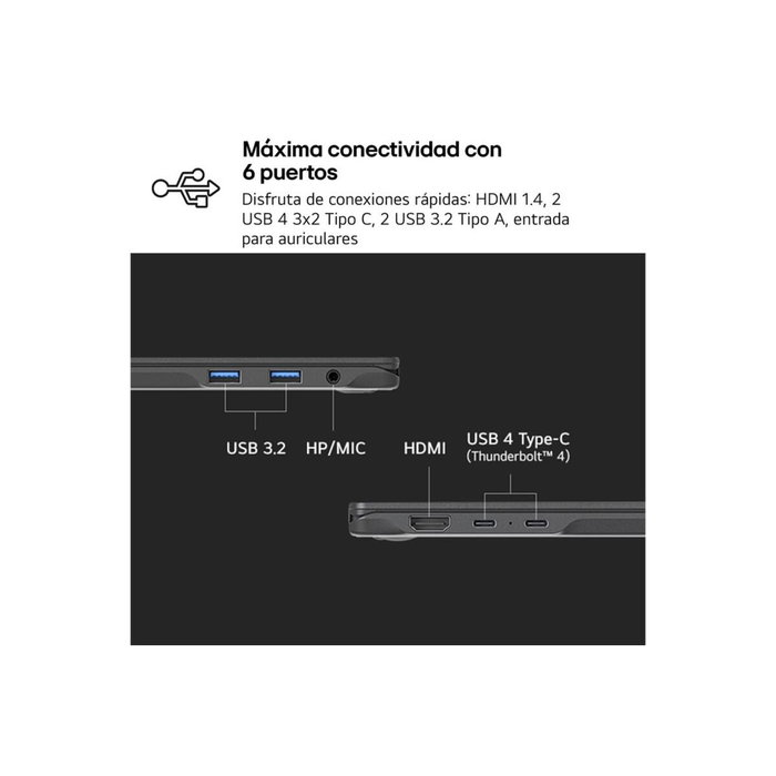 Ordinateur Portable LG 14Z90RU-G.AA55B 35" Espagnol Qwerty i5-1334U 16 GB RAM 512 GB SSD