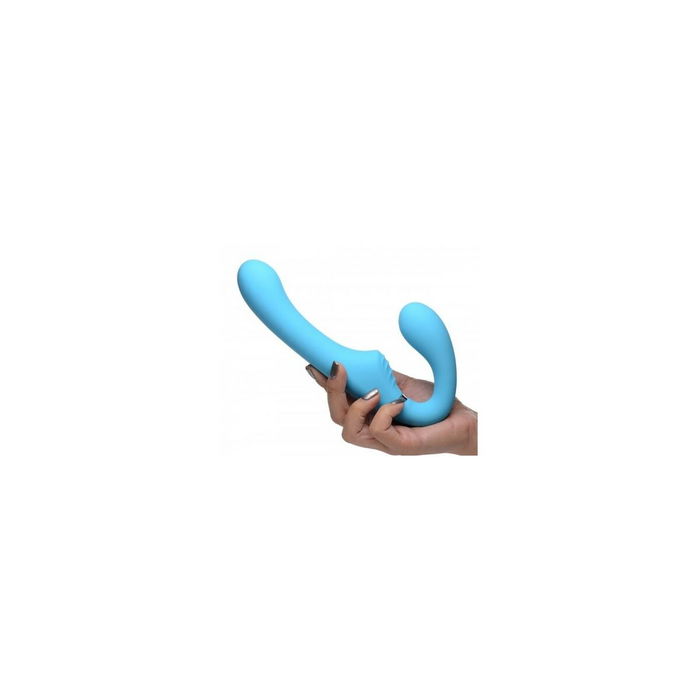 Masseur Double Pénétration XR Bleu Silicone