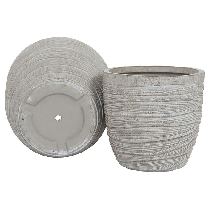 Set de pots de fleurs Home ESPRIT Beige Fibre de Verre Magnésium 45 x 45 x 43 cm (3 Unités) Set de pots de fleurs Home ESPRIT Beige Fibre de Verre Magnésium 45 x 45 x 43 cm (3 Unités)