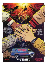 FaNaTtik Stranger Things 5 lithographie The Crawl Limited Edition 42 x 30 cm