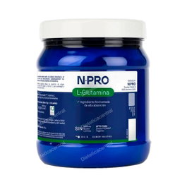 NPRO L-Glutamine 300 g, complément alimentaire, acide aminé pour protéines, vitamine C, haute absorption