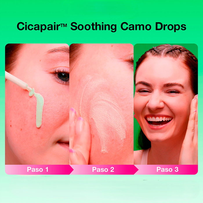 Dr.Jart+ Cicapair Gouttes Calmantes Camo Drops SPF 20, Sérun Teinté Apaisant pour Rougeurs et Peau Sensible, 30 ml
