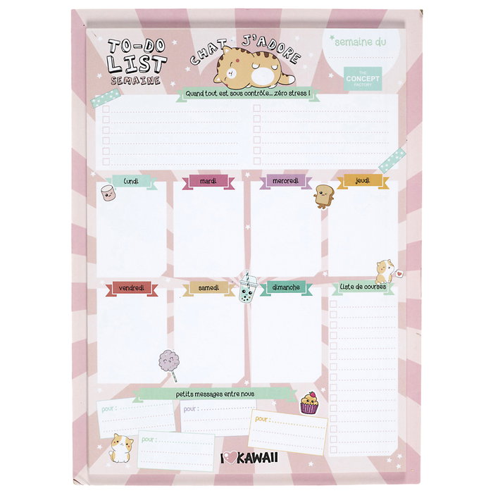 The Concept Factory Planificateur Kawaii 28x38 cm The Concept Factory Planificateur Kawaii 28x38 cm