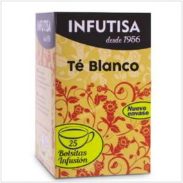INFUTISA Thé Blanc Infusion 25 Sachets - Tisane 100% Naturelle