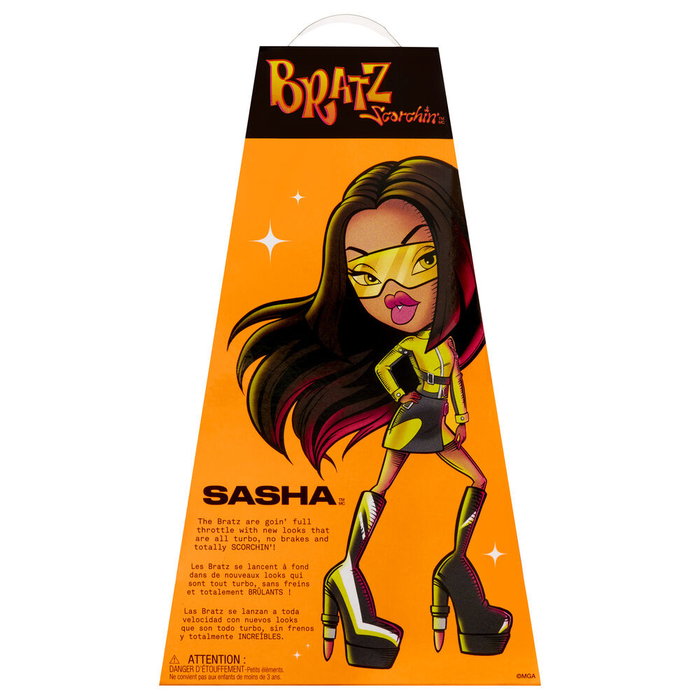 MGA Poupée Bratz Sasha Scorchin - Poupée de collection avec accessoires - H: 65 cm - Marque originale