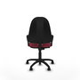 PIQUERAS Y CRESPO Chaise de bureau Algarra, Tissu Grenat, Mécanisme de contact permanent