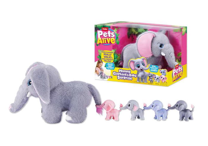 Zuru Pets Alive Mamá Elefante et ses bébés avec sons réalistes Zuru Pets Alive Mamá Elefante et ses bébés avec sons réalistes