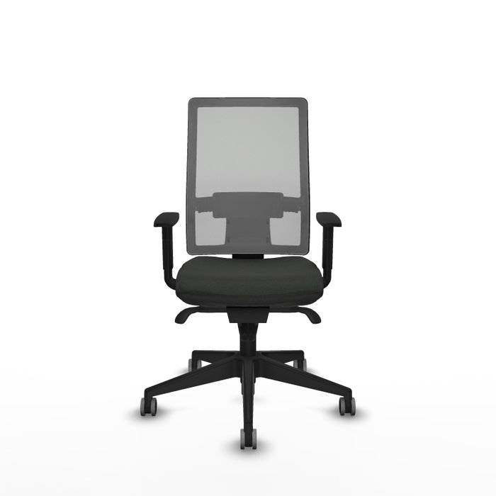 PIQUERAS Y CRESPO Chaise de bureau Horna, mécanisme synchrone, noir et gris