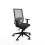 PIQUERAS Y CRESPO Chaise de bureau Horna, mécanisme synchrone, noir et gris