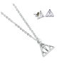 THE CARAT SHOP - Set collier et boucles d'oreilles Reliques de la Mort Harry Potter - Alliage de zinc (collier 40 cm + prolongateur 5 cm)