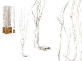 GIFTDECOR Ramillete de varas blanco 30 LEDs 90cm
