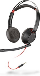 Poly - Casque avec micro Blackwire 5220 - Connectivité 3,5 mm - Serre-tête ergonomique pour bureau