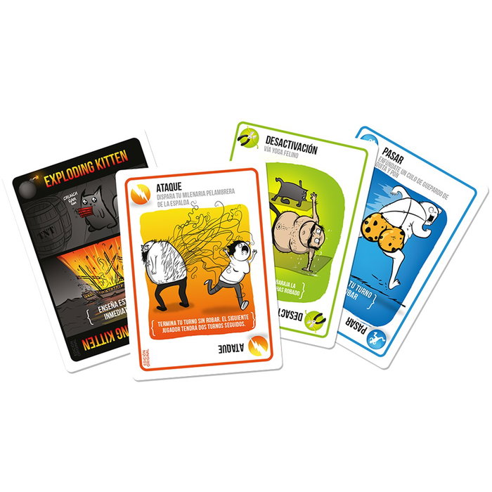 Asmodee Exploding Kittens Jeu de Cartes Familial PEGI 7 2-5 Joueurs Español