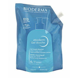 Bioderma Atoderm Gel Douche Ultra-Nourrissant 1L, Flacon Éco-Rechargeable, Peaux Très Sèches à Sensibles