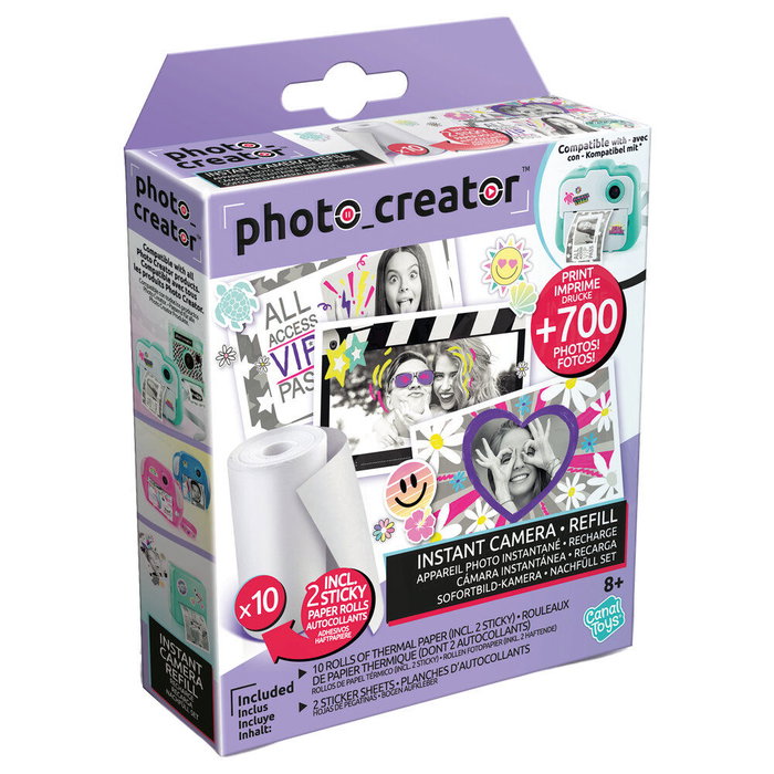 Canal Toys Recharge Photo Creator avec 10 rouleaux et 2 planches de stickers Canal Toys Recharge Photo Creator avec 10 rouleaux et 2 planches de stickers