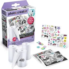 Canal Toys Recharge Photo Creator - Pack de 10 rouleaux papier et 2 planches stickers pour imprimer et décorer plus de 700 photos - A partir de 8 ans