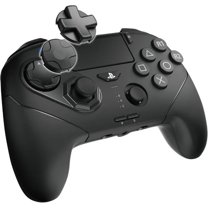 Hori Fighting Commander Octa Pro - Manette de jeu sans-fil pour PS5, PS4 et PC - Noir - Boutons programmables, D-pad interchangeable, autonomie 10h