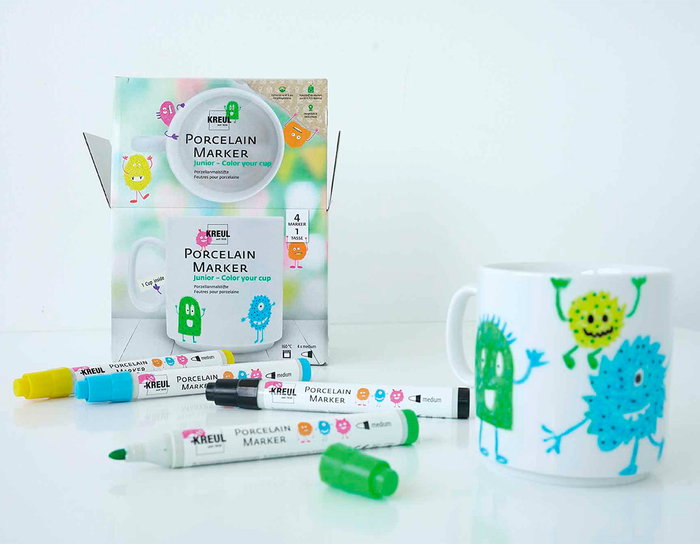Kreul Set de Marqueurs de Porcelaine Junior - Colore ta tasse Kreul Set de Marqueurs de Porcelaine Junior - Colore ta tasse