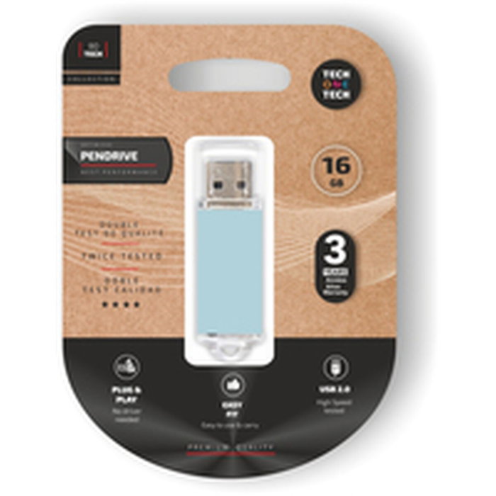 Pendrive Tech One Tech TEC3010-16 16 GB Bleu