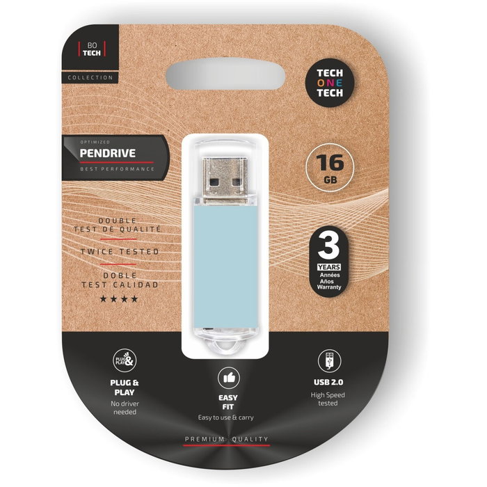 Pendrive Tech One Tech TEC3010-16 16 GB Bleu