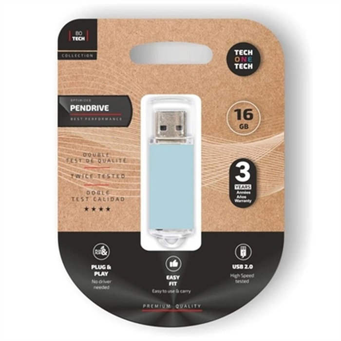 Pendrive Tech One Tech TEC3010-16 Bleu 16 GB