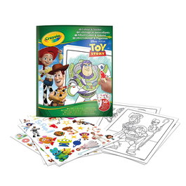 Crayola Album de Coloriage et Autocollants Toy Story - 32 Pages avec Stickers - Version Espagnole - Référence 04.7048