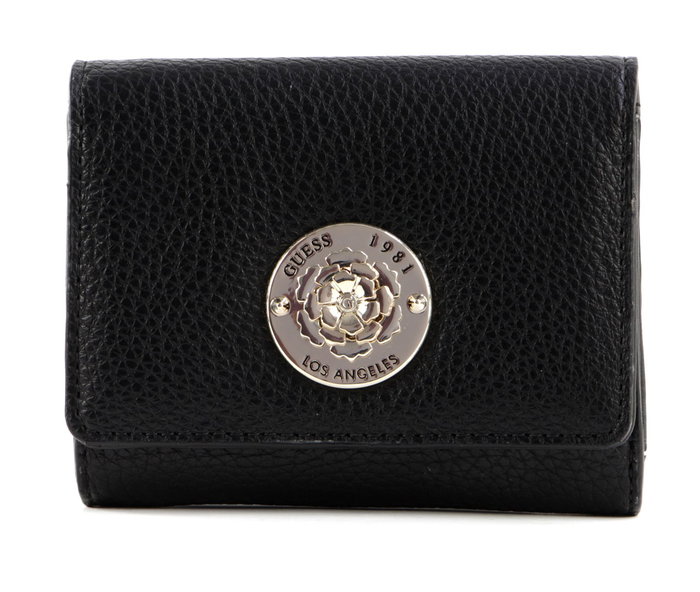 Guess Portefeuille femme en textile Belle, petit modèle noir - Accessoire de mode Guess Portefeuille femme en textile Belle, petit modèle noir - Accessoire de mode