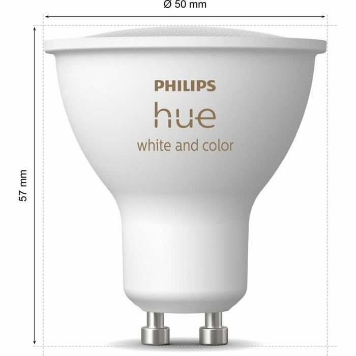 Philips Hue White Colors GU10 (Lot de 2) 400 lm Philips Hue White Colors GU10 (Lot de 2) 400 lm