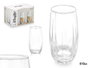 Vivalto Verre Rayures 510 ml Transparent 6.8x15 cm (Set de 24)