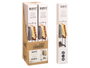 Kipit Portemanteau Double Roues 75x11x7cm Noir Acier Inoxydable et Plastique (Set de 6)