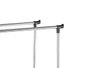 Kipit Portemanteau Double Roues 75x11x7cm Noir Acier Inoxydable et Plastique (Set de 6)