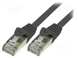 LOGILINK Cordon de raccordement Cat 5e F/UTP RJ45 2m noir
