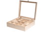 Innspiro Vitrine d'exposition en bois de balsa 32x32x10cm avec 39 compartiments