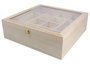 Innspiro Vitrine d'exposition en bois de balsa 32x32x10cm avec 39 compartiments