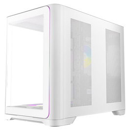 Antec C5 Curve Boîtier PC Gaming Mid Tower ATX Blanc avec 4 Ventilateurs ARGB PWM Vitre Trempée