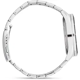 Casio Montre EDIFICE - Boîtier acier inoxydable 46 mm gris, bracelet acier, mouvement quartz, verre saphir, étanche 10 ATM pour natation