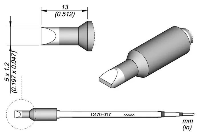 JBC TOOLS Pointe tournevis 5x1,2mm Heavy Duty