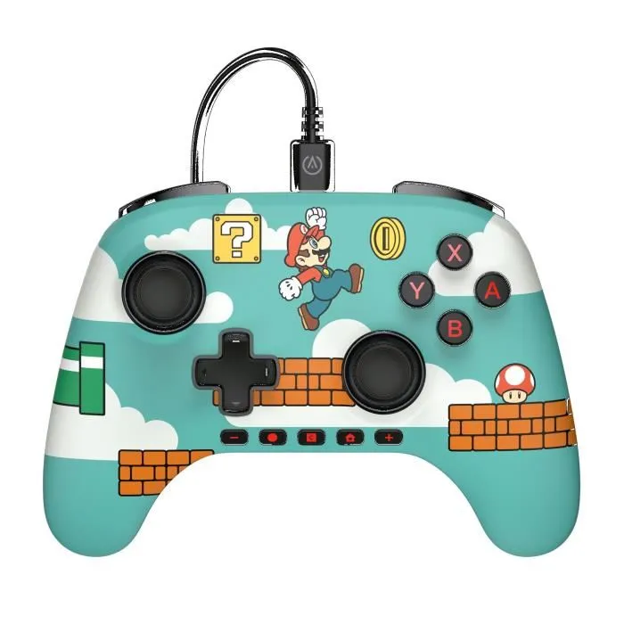 Power A Manette filaire Mario Time pour Nintendo Switch - Ergonomique, avec design Mario