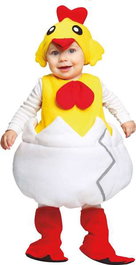 My Other Me - Déguisement de poussin taille 3-4 ans - Gorro, pelele avec coquille et chaussons - Blanc - 100% Polyester