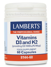 LAMBERTS Vitamine D3 1000 UI et Vitamine K2 90 µg