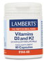 LAMBERTS Vitamine D3 1000 UI et Vitamine K2 90 µg