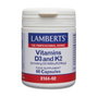 Lamberts Vitamina D3 1000 UI et Vitamina K2 90 µg, 60 capsules