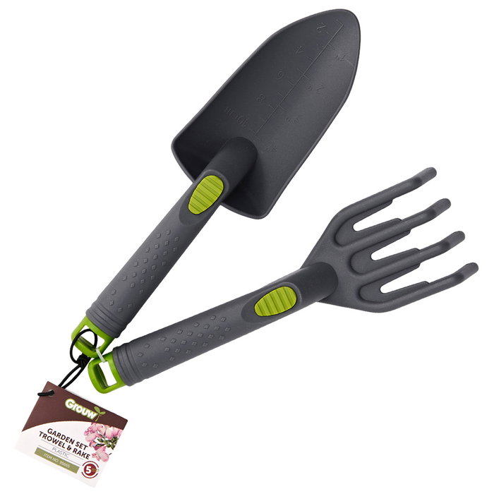 Grouw Jeu de pelle et râteau de jardin