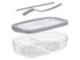 Leknes Boîte à lunch assortie couleurs 26 x 5.5 x 16 cm Plastique PP/PE/TPE 1.3 L (Set de 24)