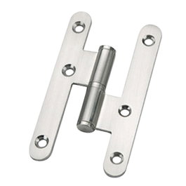 Perno en nickel satiné de 100 mm à bord rond gauche