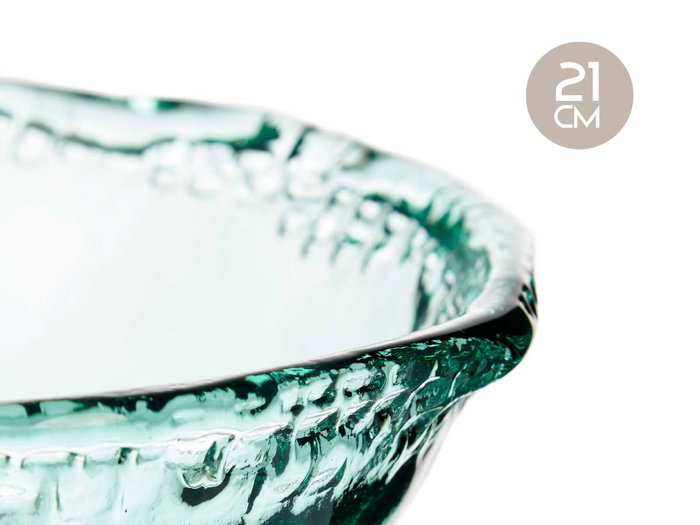 GIFTDECOR Vase Azteca en verre recyclé transparent 21cm