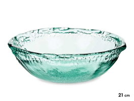 GIFTDECOR Vase Azteca en verre recyclé transparent 21cm